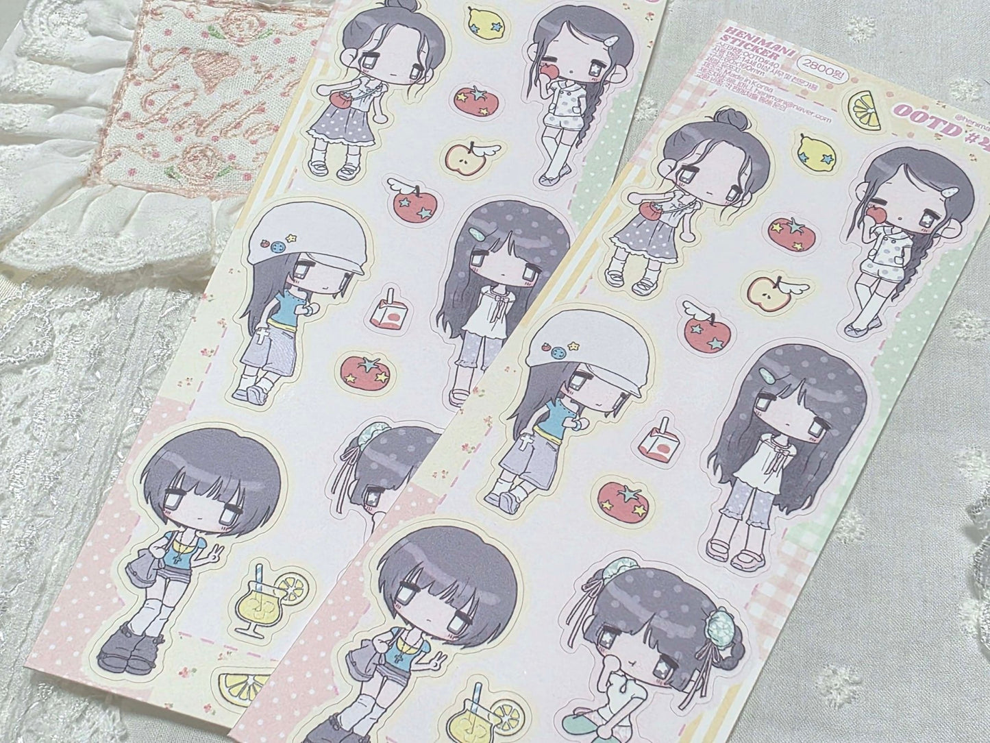 [HM57] NEW Henimani 'OOTD 40' Sticker Sheet -Henimani__korean_sticker_stationery