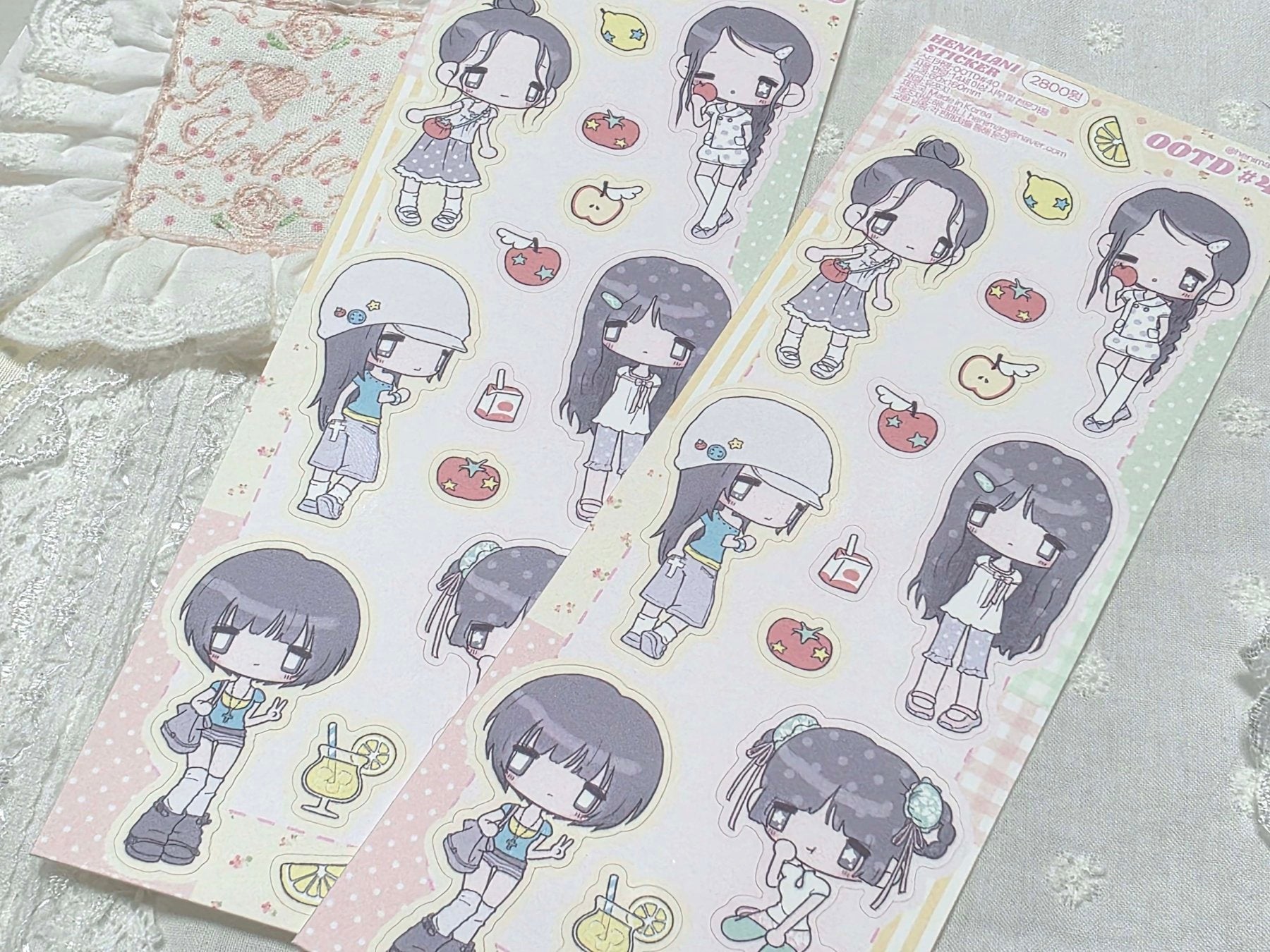 [HM57] NEW Henimani 'OOTD 40' Sticker Sheet -Henimani__korean_sticker_stationery