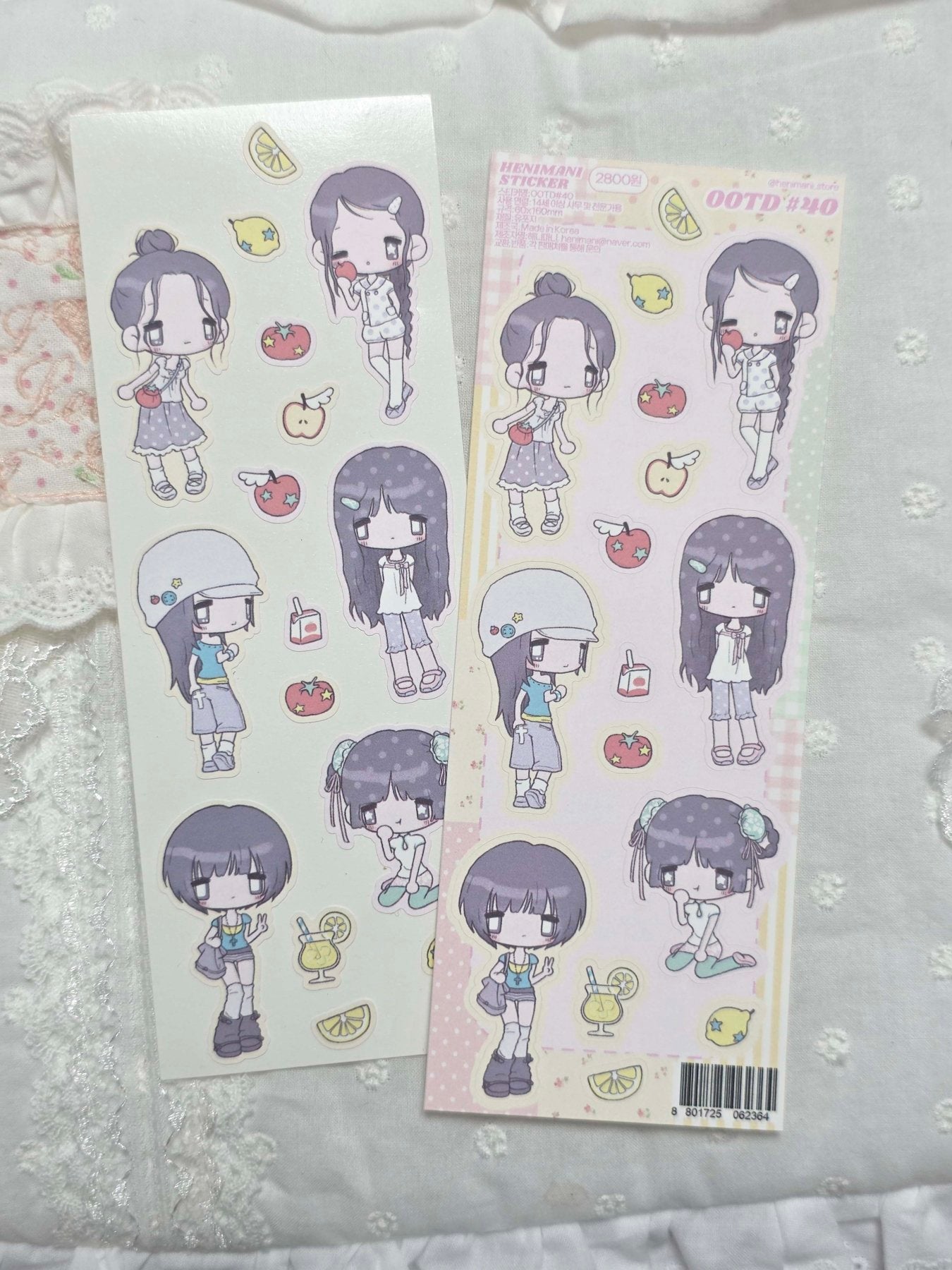 [HM57] NEW Henimani 'OOTD 40' Sticker Sheet -Henimani__korean_sticker_stationery