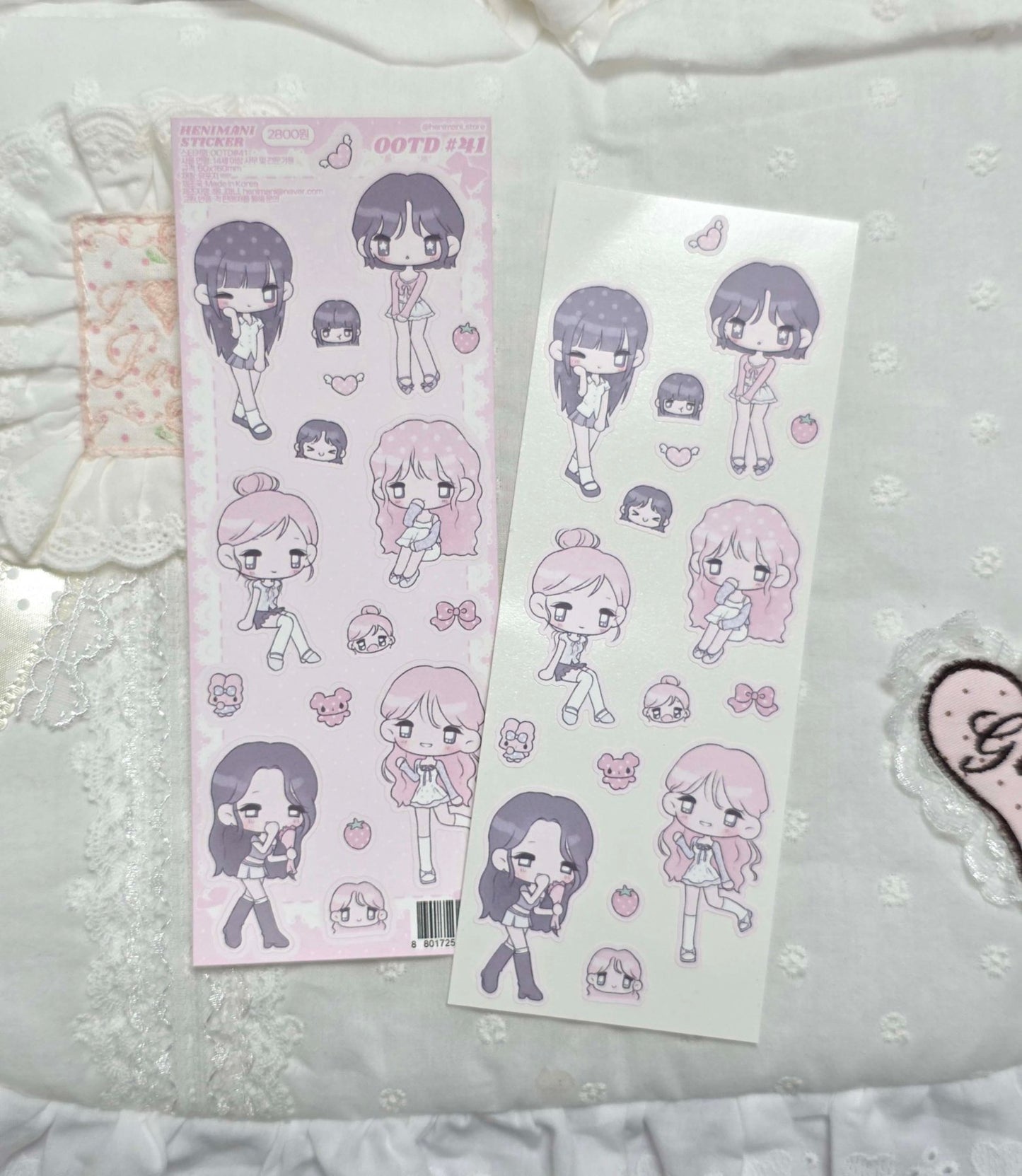 [HM58] NEW Henimani 'OOTD 41' Sticker Sheet -Henimani__korean_sticker_stationery