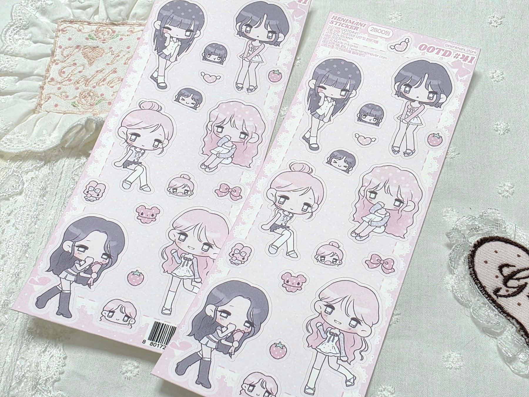 [HM58] NEW Henimani 'OOTD 41' Sticker Sheet -Henimani__korean_sticker_stationery