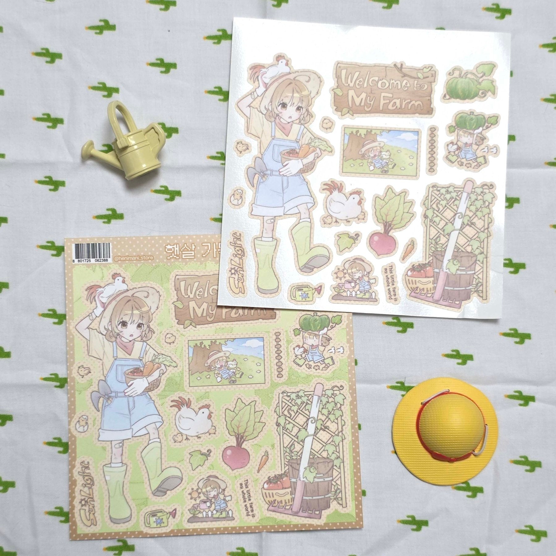 [HM59] NEW Henimani 'Sunny Farm' Sticker Sheet -Henimani__korean_sticker_stationery