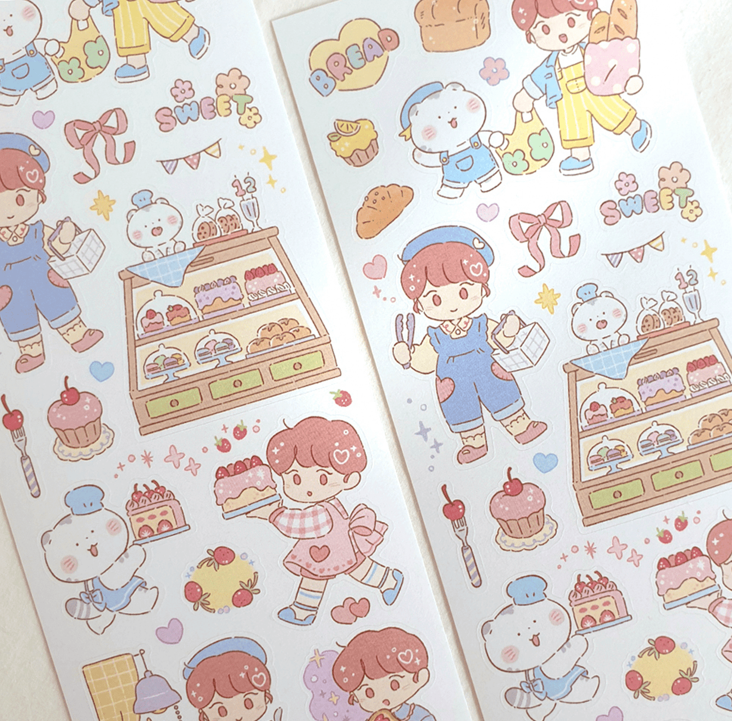 [JJ01] Jeje 'Vintage Bakery' Sticker Sheet - Jeje__korean_sticker_stationery