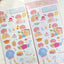 [JJ06] Jeje 'YoolMu's Room' Sticker Sheet (options) - Jeje_JJ06S1 - Season's Temperature (Pink)_korean_sticker_stationery