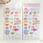 [JJ06] Jeje 'YoolMu's Room' Sticker Sheet (options) - Jeje_JJ06S1 - Season's Temperature (Pink)_korean_sticker_stationery