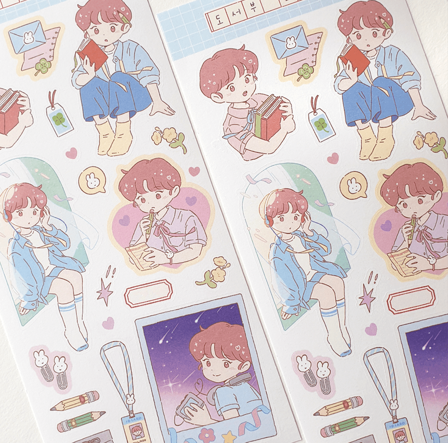 [JJ07] Jeje 'Recruiting Book Club' Sticker Sheet - Jeje__korean_sticker_stationery