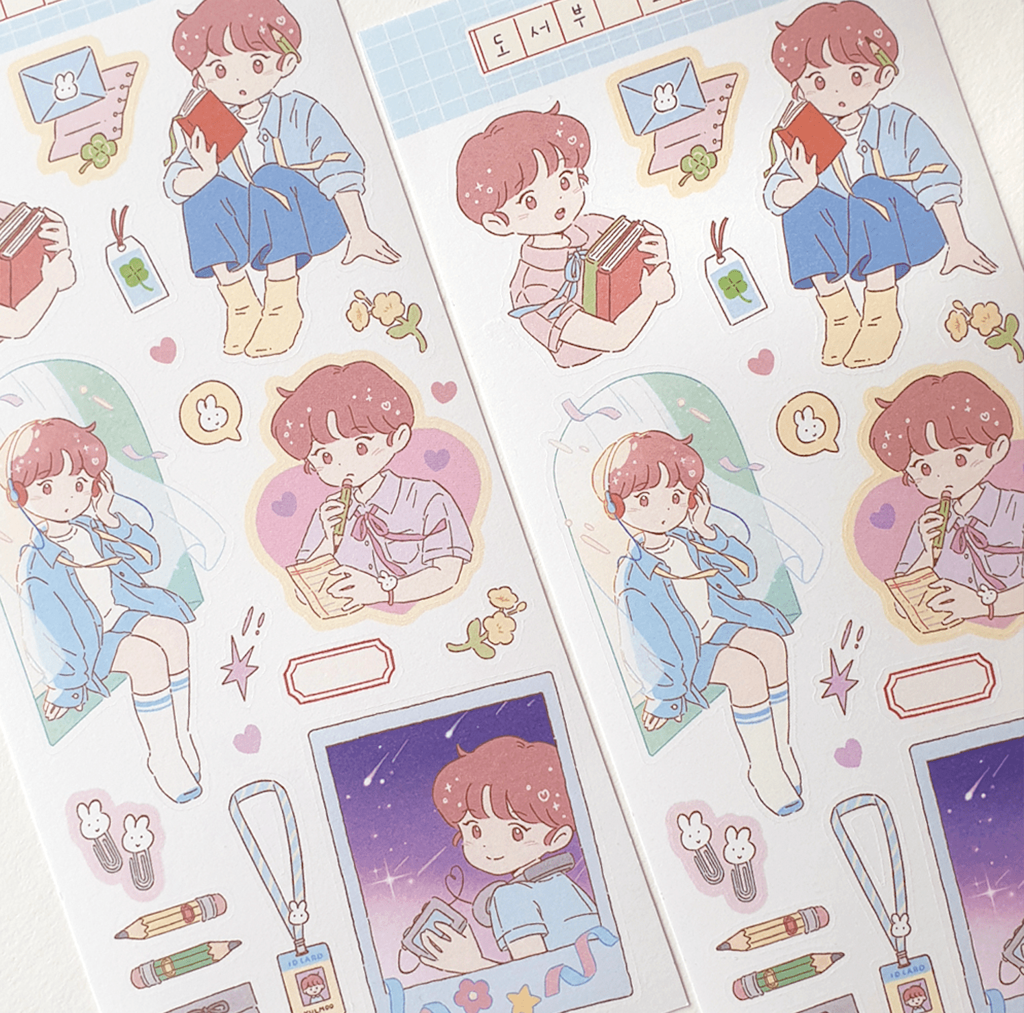 [JJ07] Jeje 'Recruiting Book Club' Sticker Sheet - Jeje__korean_sticker_stationery