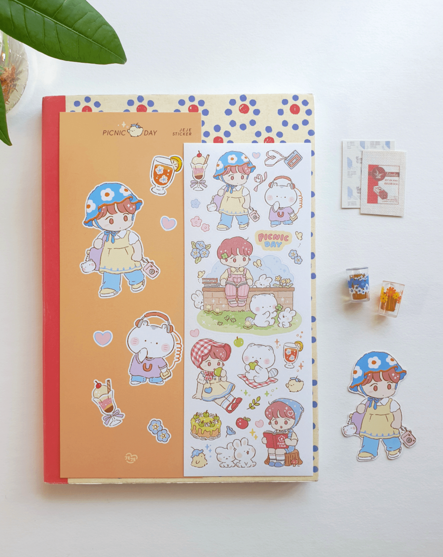 [JJ09] Jeje 'Picnic Day' Sticker Sheet - Jeje__korean_sticker_stationery