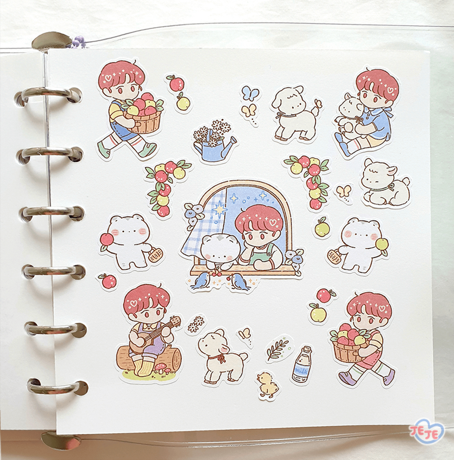 [JJ12] Jeje 'Forest Mate' Sticker Sheet - Jeje__korean_sticker_stationery