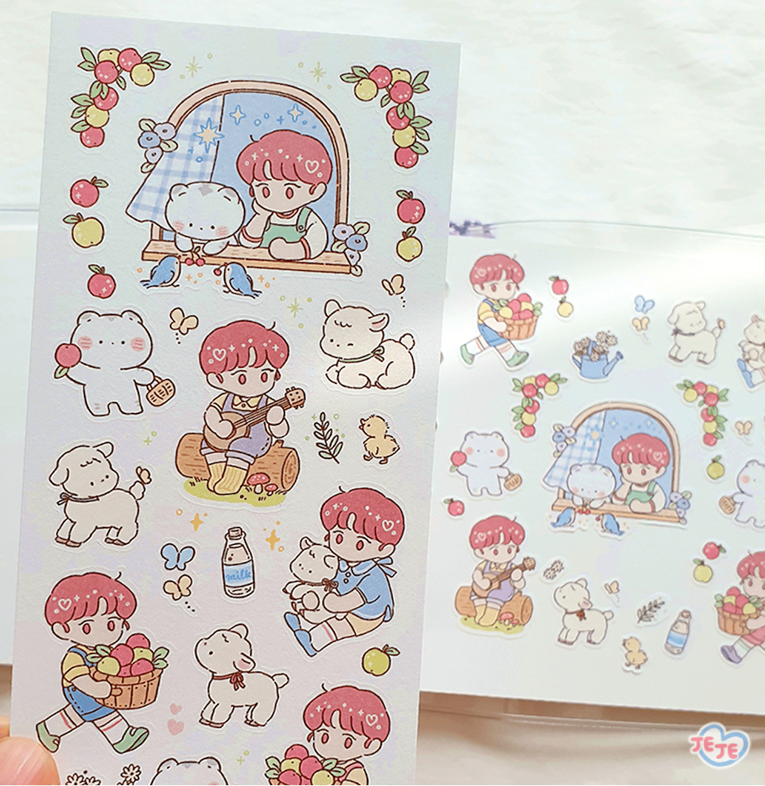 [JJ12] Jeje 'Forest Mate' Sticker Sheet - Jeje__korean_sticker_stationery