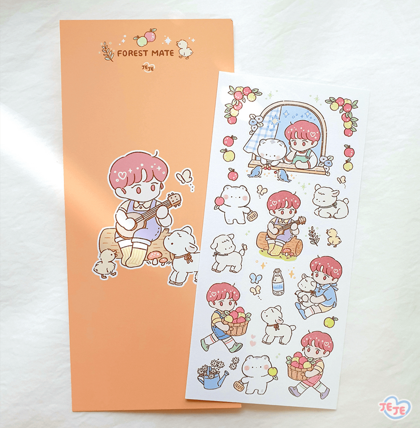 [JJ12] Jeje 'Forest Mate' Sticker Sheet - Jeje__korean_sticker_stationery