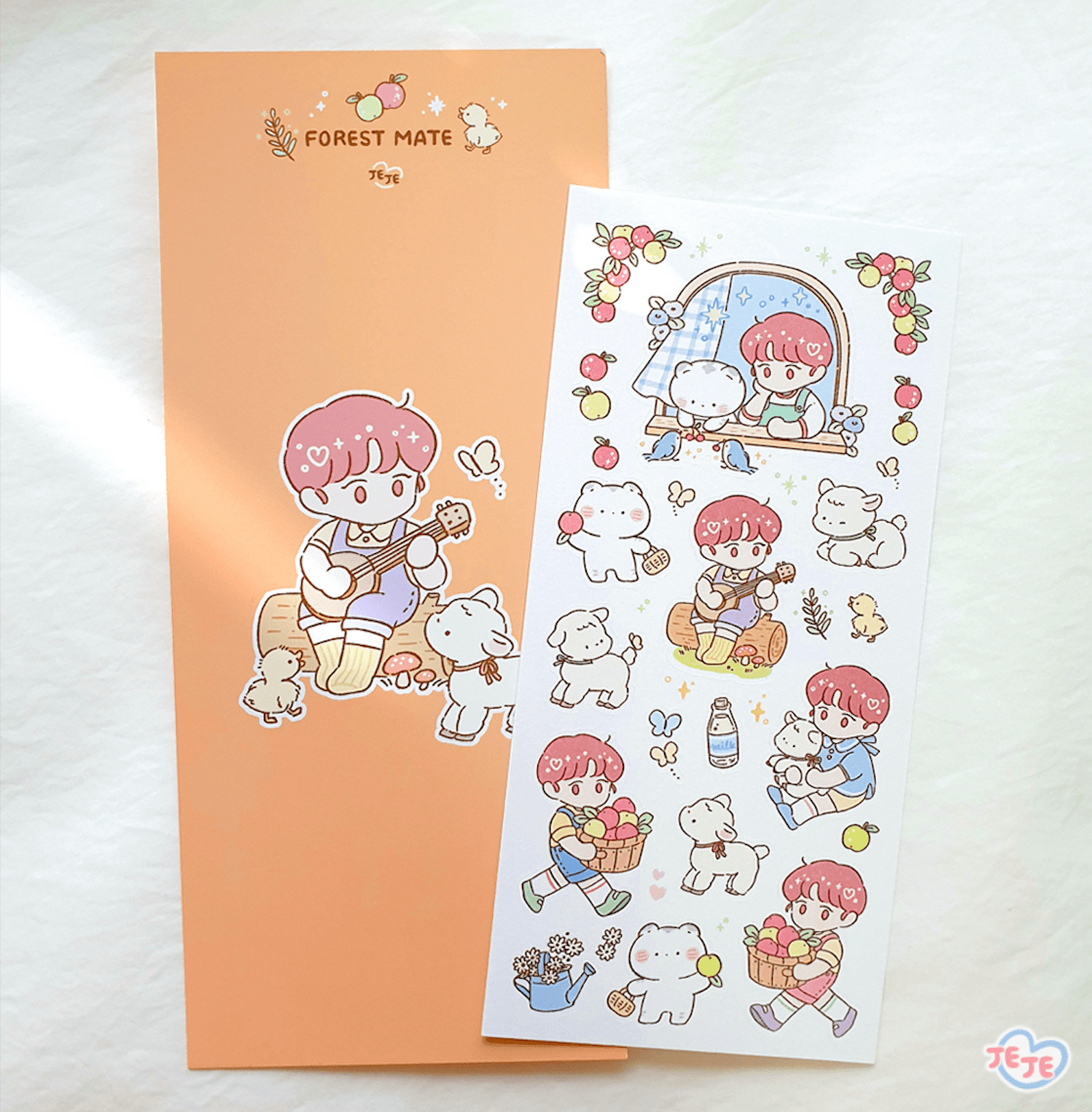 [JJ12] Jeje 'Forest Mate' Sticker Sheet - Jeje__korean_sticker_stationery