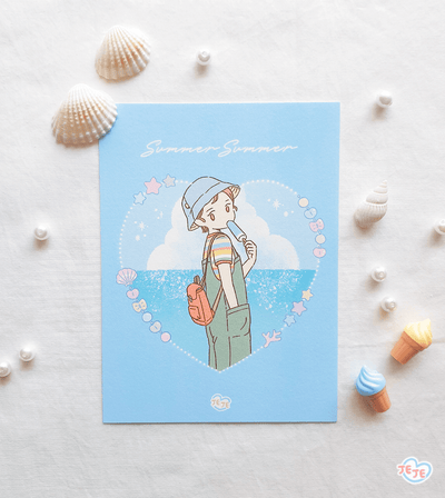 [JJ20] Jeje 'Love Summer' Mini Postcard - Jeje__korean_sticker_stationery