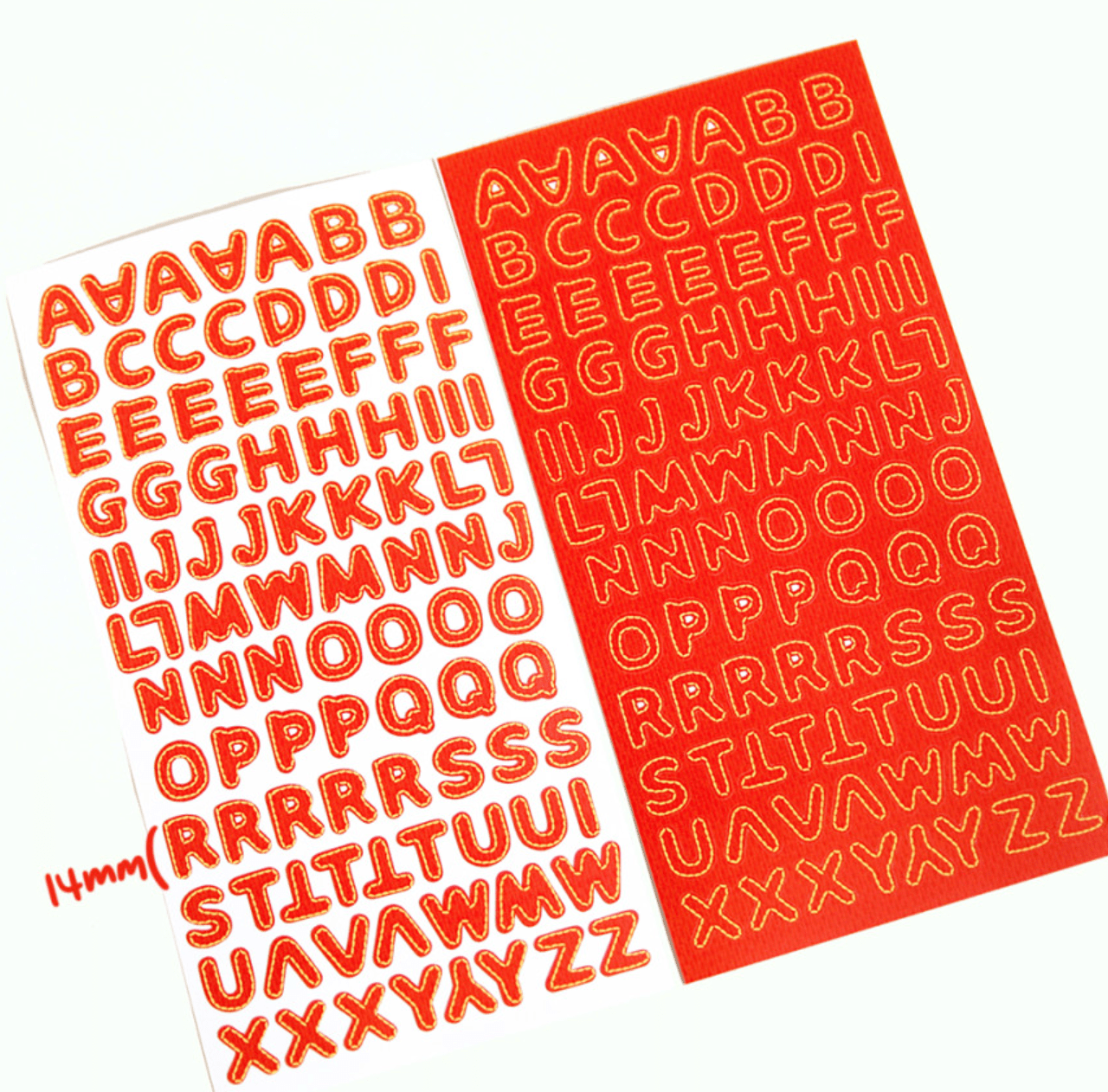 [JJ24] Jjong Studio Stitch Alphabet Sticker Sheet Set (Vivid/Pastel) - Jjong Studio_JJ24S2 - Pastel Set_korean_sticker_stationery