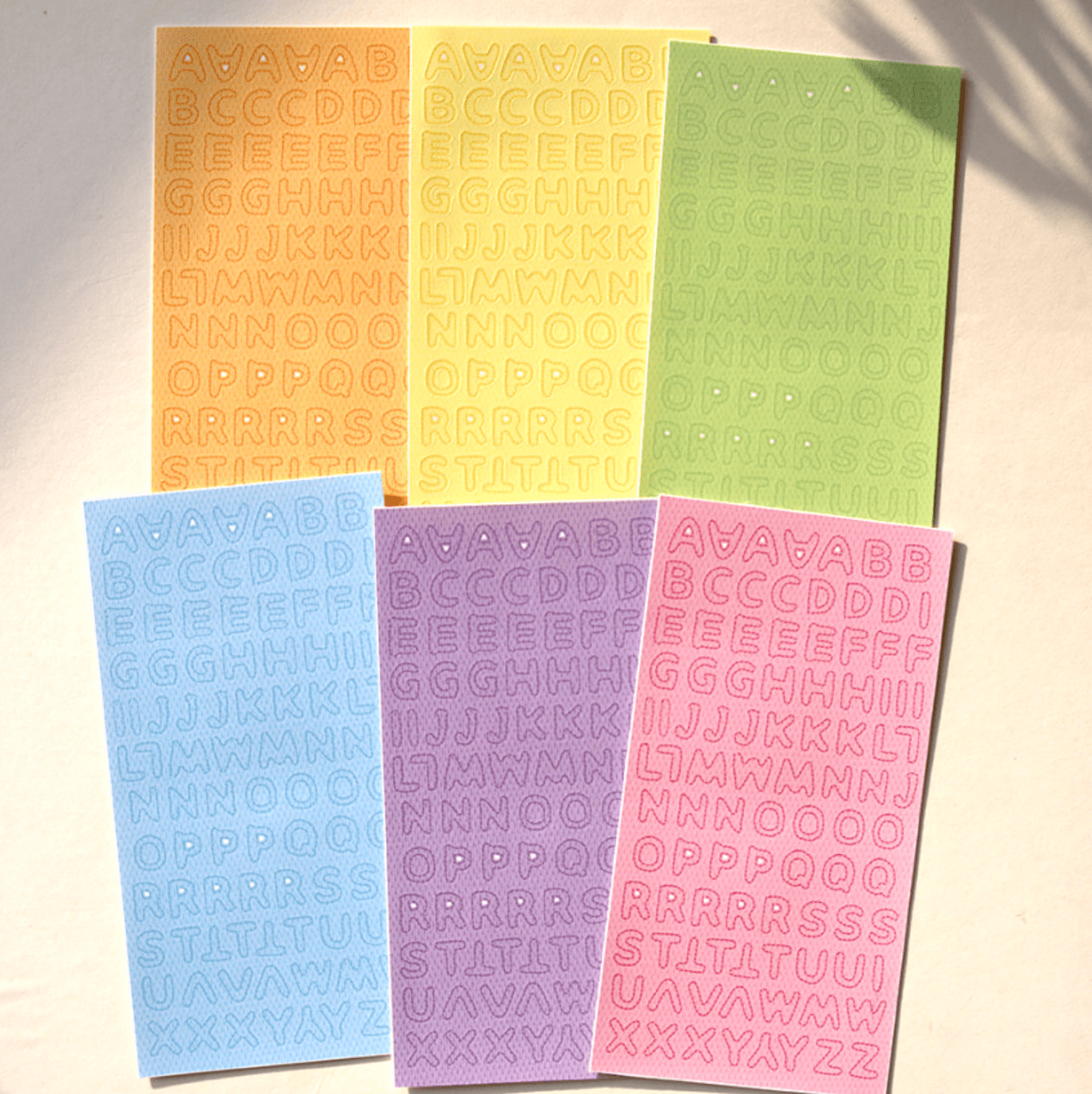 [JJ24] Jjong Studio Stitch Alphabet Sticker Sheet Set (Vivid/Pastel) - Jjong Studio_JJ24S2 - Pastel Set_korean_sticker_stationery