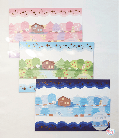 [JJ25] Jeje 'Forest Series' Masking Tape 25mm x 5m - Jeje_JJ25S1 - Cotton Candy Forest (Pink)_korean_sticker_stationery
