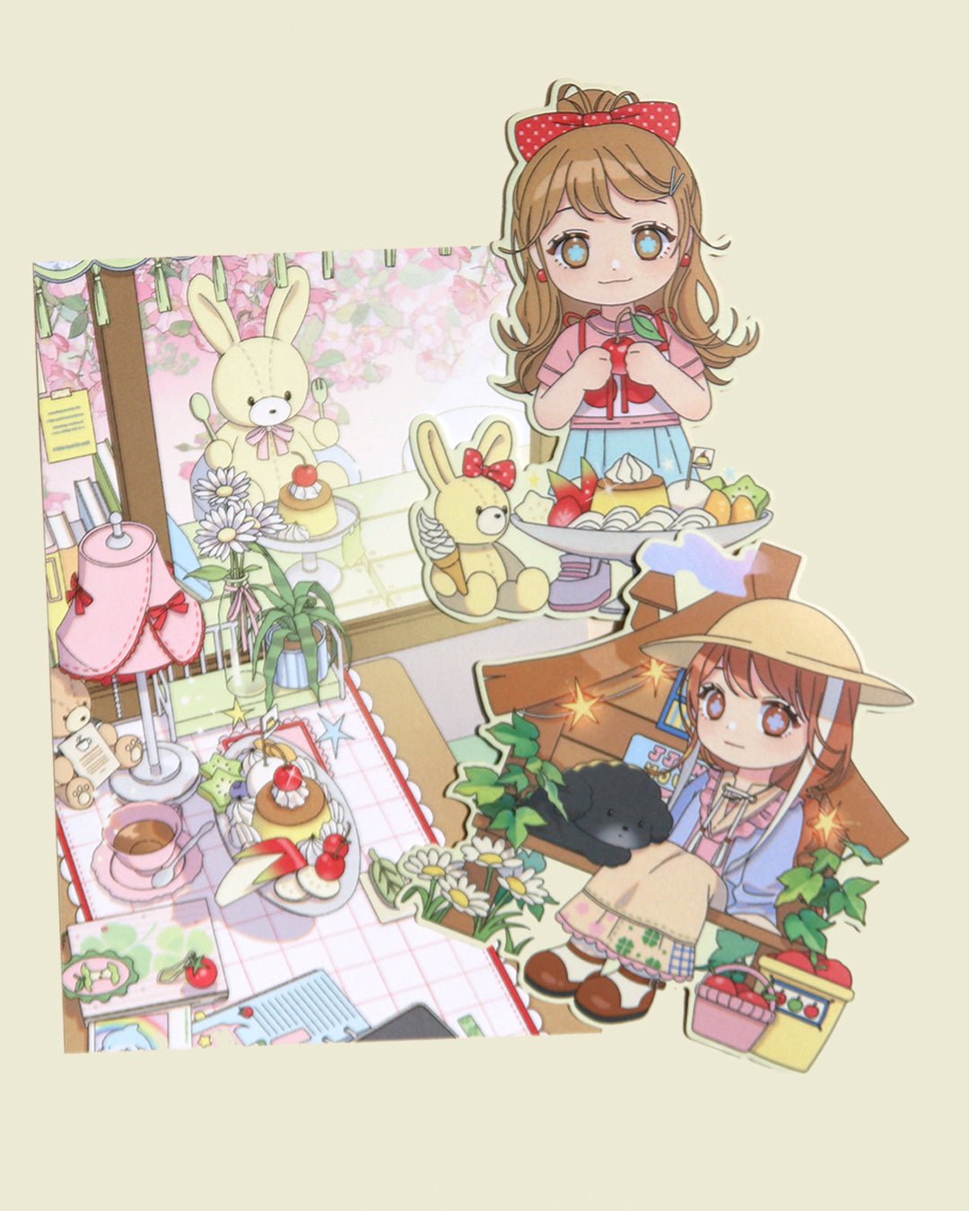 [JJ49] Jjong Studio 'Fruit Girl' Sticker Flake - Jjong Studio__korean_sticker_stationery