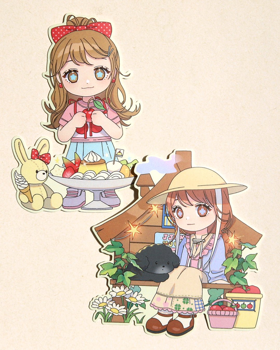 [JJ49] Jjong Studio 'Fruit Girl' Sticker Flake - Jjong Studio__korean_sticker_stationery