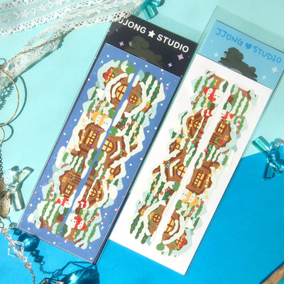 [JJ54] Jjong Studio 'Cabin Line Deco' Sticker Sheet - Jjong Studio__korean_sticker_stationery