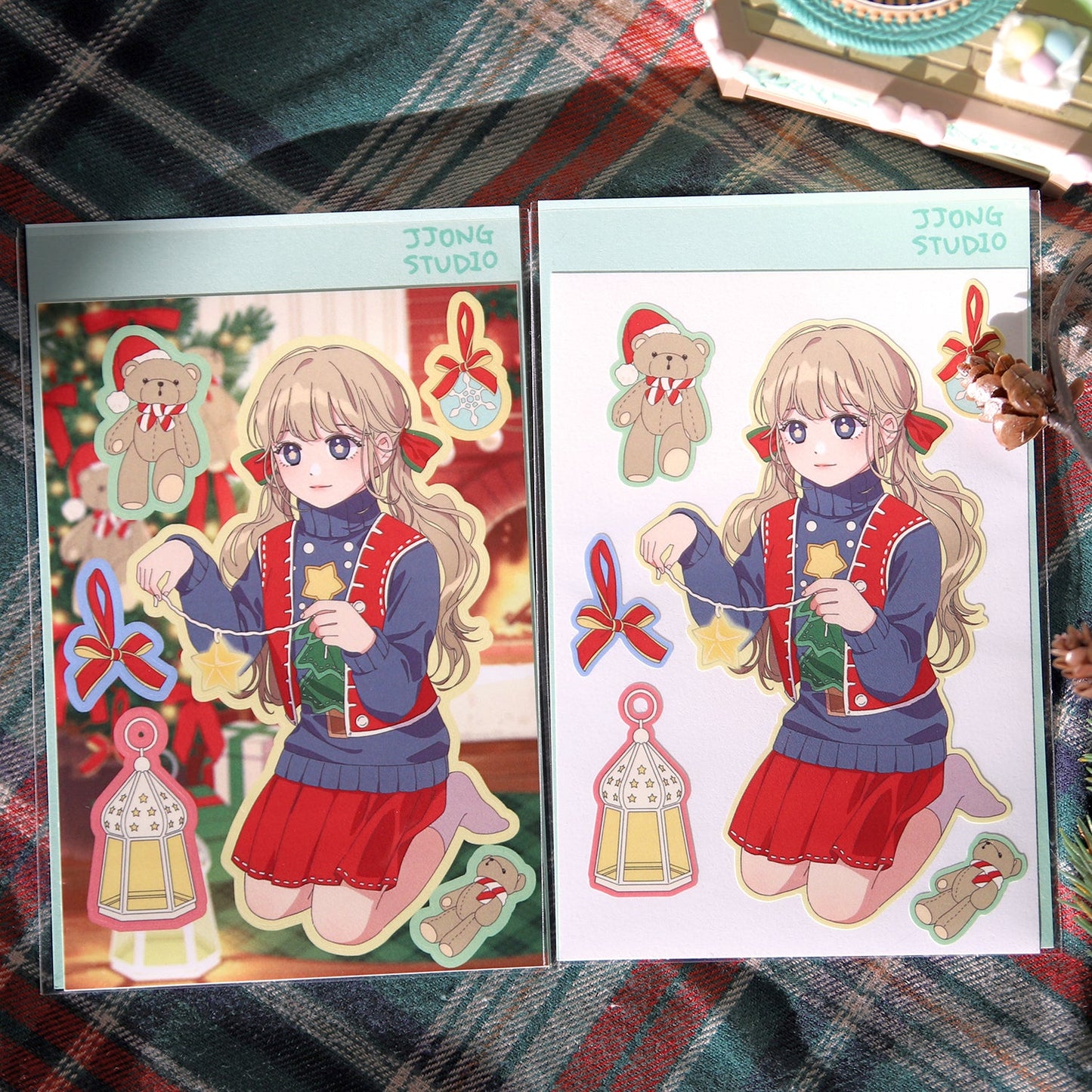 [JJ60] Jjong Studio 'Ugly Sweater' Sticker Sheet - Jjong Studio__korean_sticker_stationery