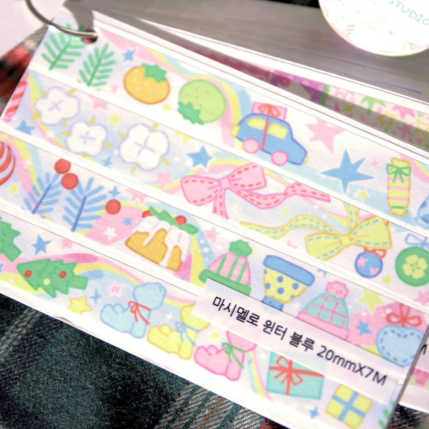 [JJ62] Jjong Studio 'Marshmallow Winter' Masking Tape (options) - Jjong Studio_JJ62S1 - Blue_korean_sticker_stationery