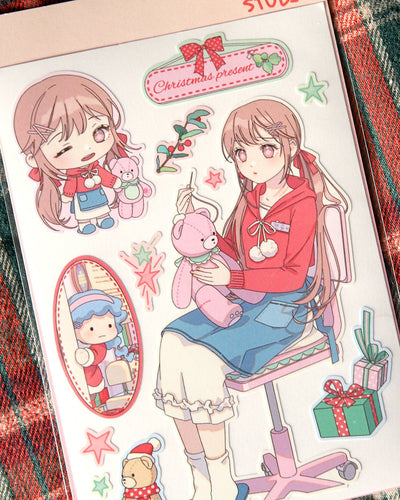 [JJ67] Jjong Studio 'Practice Santa' Sticker Sheet - Jjong Studio__korean_sticker_stationery