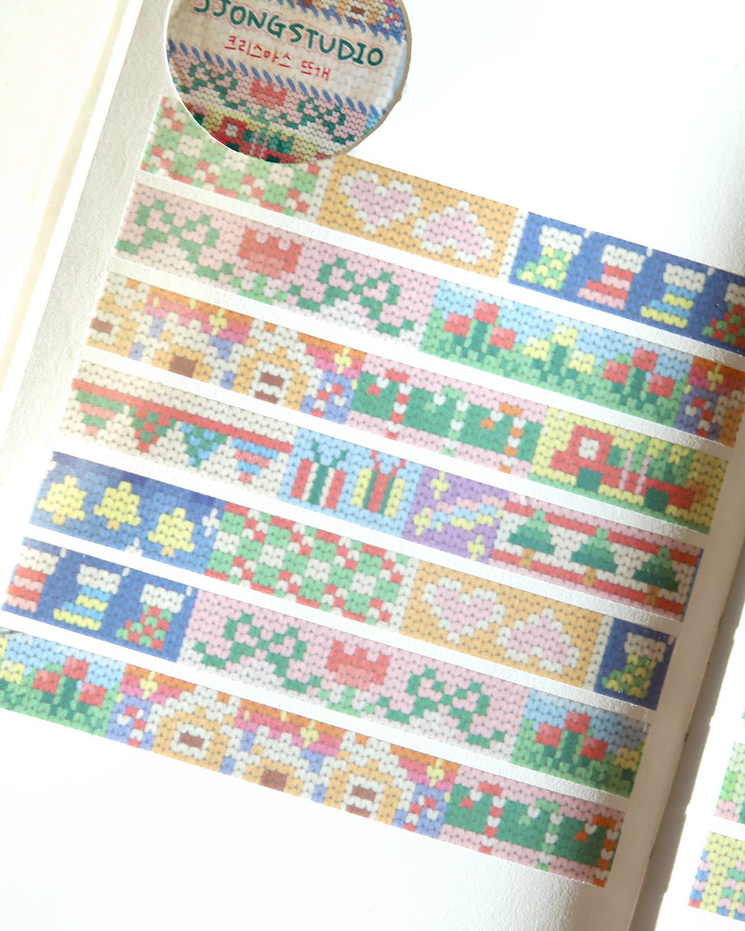 [JJ68] Jjong Studio 'Christmas/Winter Knit' Masking Tape (options) - Jjong Studio_JJ68S1 - Christmas Knit_korean_sticker_stationery