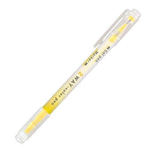 [Kamio Japan] 2 Way Color Marker/Pen (options) - Kamio Japan_Yellow_korean_sticker_stationery