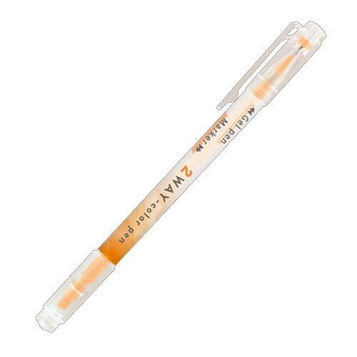 [Kamio Japan] 2 Way Color Marker/Pen (options) - Kamio Japan_Orange_korean_sticker_stationery