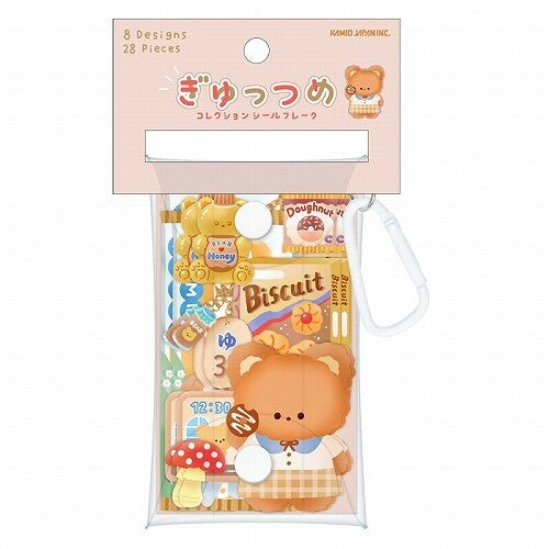 [Kamio Japan] Gyutsume Seal Flake Pack (options) - Kamio Japan_Bear_korean_sticker_stationery