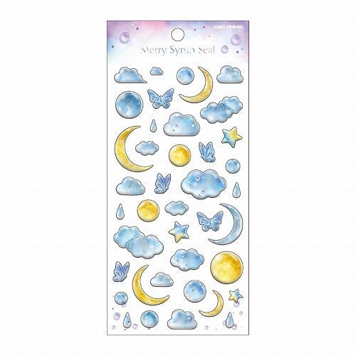 [Kamio Japan] Merry Syrup Sticker Sheet (options) - Kamio Japan_Moon_korean_sticker_stationery