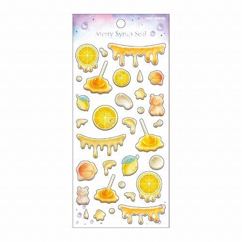 [Kamio Japan] Merry Syrup Sticker Sheet (options) - Kamio Japan_Honey_korean_sticker_stationery