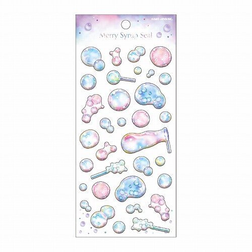 [Kamio Japan] Merry Syrup Sticker Sheet (options) - Kamio Japan_Bubble_korean_sticker_stationery