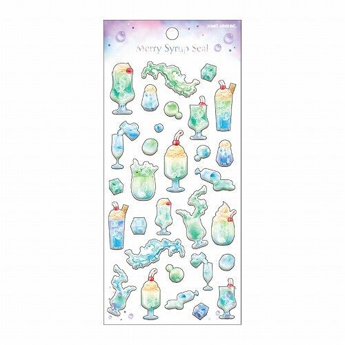 [Kamio Japan] Merry Syrup Sticker Sheet (options) - Kamio Japan_Soda_korean_sticker_stationery