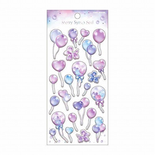 [Kamio Japan] Merry Syrup Sticker Sheet (options) - Kamio Japan_Balloon_korean_sticker_stationery