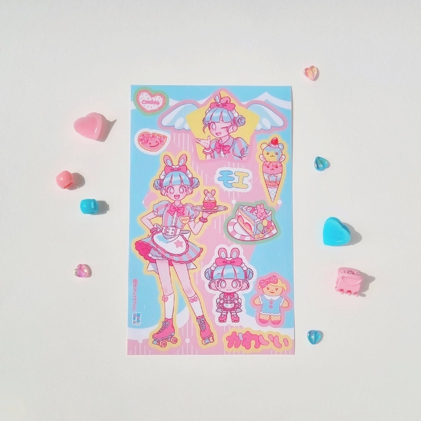 [KM02] Kitch Much'Maid Girls' Sticker Sheet (options) - K:DULT FACTORY_KM02S1 - Bunny_korean_sticker_stationery