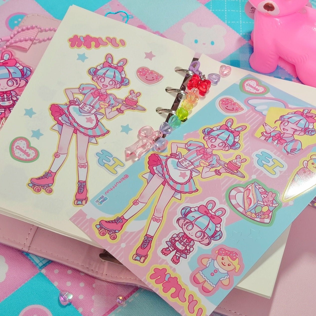 [KM02] Kitch Much'Maid Girls' Sticker Sheet (options) - K:DULT FACTORY_KM02S1 - Bunny_korean_sticker_stationery