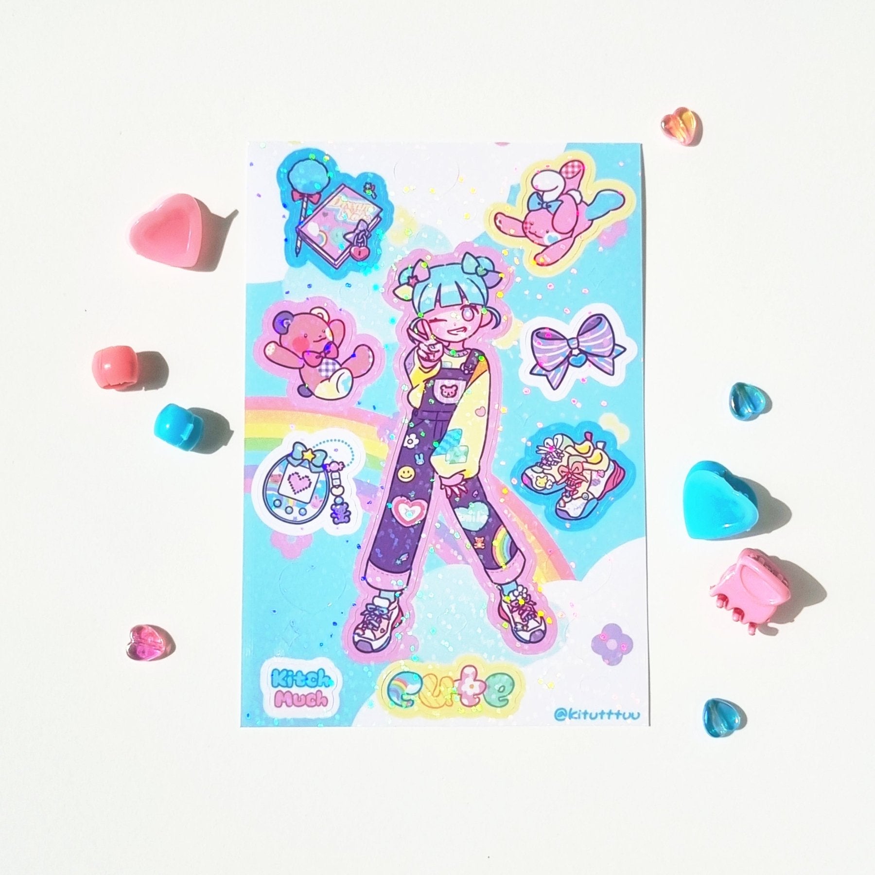 [KM07] Kitch Much Girls 'Winter' Sticker Sheet (options) - K:DULT FACTORY_KM07S1 - Popu_korean_sticker_stationery