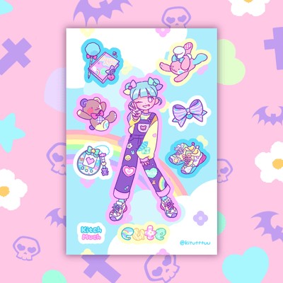 [KM07] Kitch Much Girls 'Winter' Sticker Sheet (options) - K:DULT FACTORY_KM07S1 - Popu_korean_sticker_stationery