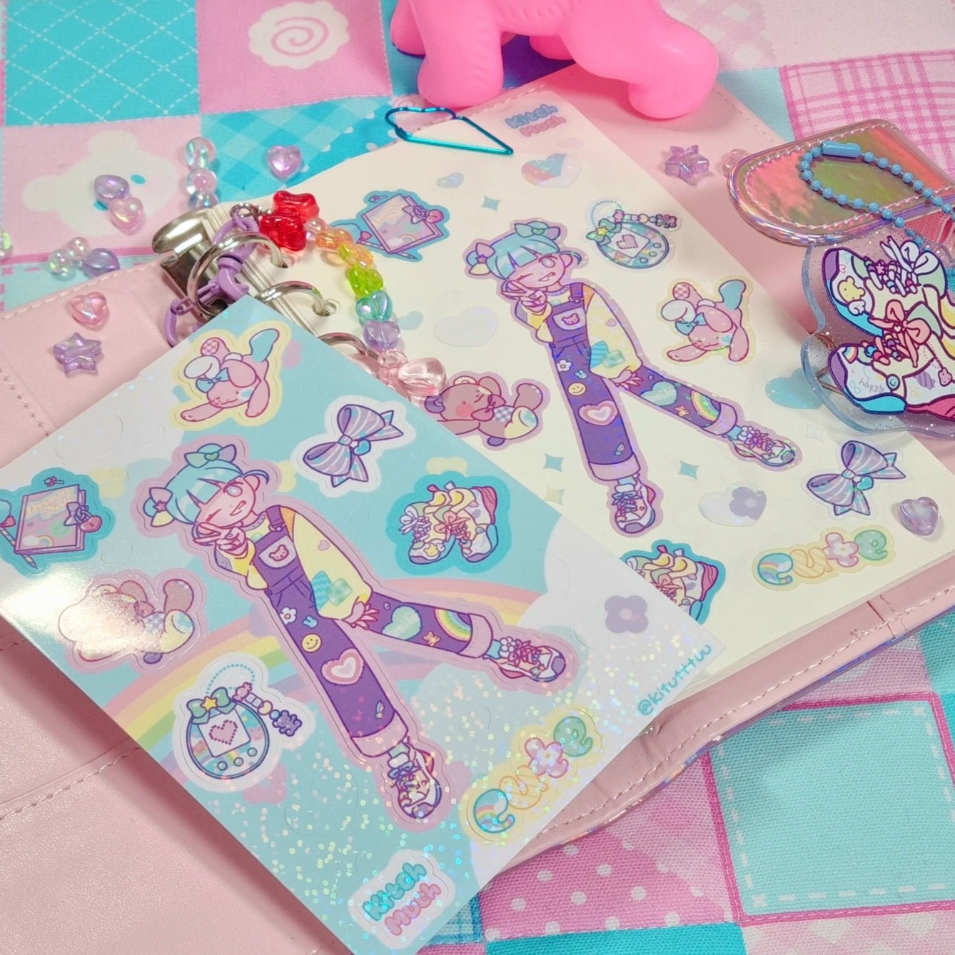 [KM07] Kitch Much Girls 'Winter' Sticker Sheet (options) - K:DULT FACTORY_KM07S1 - Popu_korean_sticker_stationery