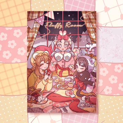 [KM11] Kitch Much 'Fluffy Room' Postcard - K:DULT FACTORY__korean_sticker_stationery