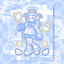 [KM12] Kitch Much 'Momoiro/Mizuiro Angel' Sticker Sheet (options) - K:DULT FACTORY_KM12S2 - Popu (Blue)_korean_sticker_stationery