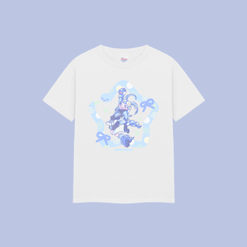 [KM20] Kitch Much T-shirts (options)*** - K:DULT FACTORY_KM20S8 - Blue Snake (White)_korean_sticker_stationery