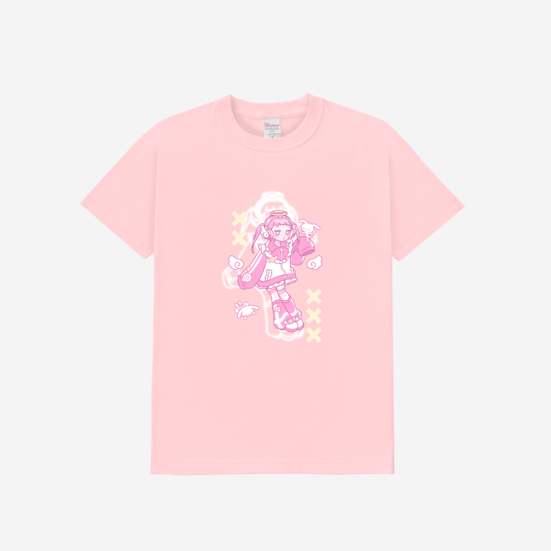 [KM20] Kitch Much T-shirts (options)*** - K:DULT FACTORY_KM20S2 - Pink Angel_korean_sticker_stationery