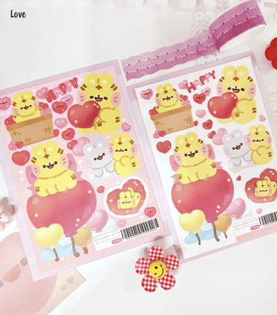 [Kong Dung House] Today's Mood Sticker Sheet (options) - Kong Dung House_Love_korean_sticker_stationery