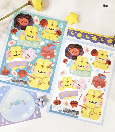 [Kong Dung House] Today's Mood Sticker Sheet (options) - Kong Dung House_Hurt_korean_sticker_stationery