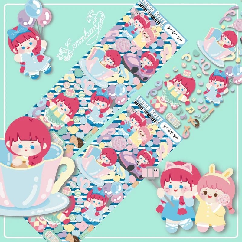 [LB12] Lemonberry Amusement Park Allie Sticker Sheet - Lemonberry__korean_sticker_stationery