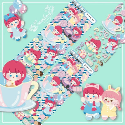 [LB12] Lemonberry Amusement Park Allie Sticker Sheet - Lemonberry__korean_sticker_stationery