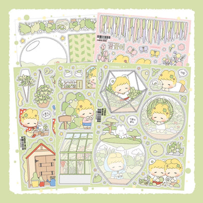 [LT102] Lita Planet Plant Butler Sticker Pack (Pack/Singles) - Lita Planet_LT102 - Pack_korean_sticker_stationery