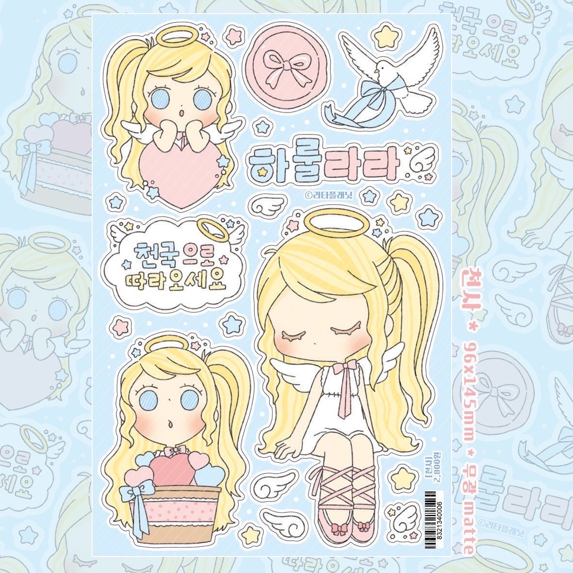 [LT130] Lita Planet 'Angel/Devil' Sticker Sheet - Lita Planet_LT130S1 - Angel_korean_sticker_stationery